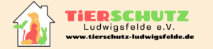Logo Tierschutz Ludwigsfelde Querformat auf CD-Farbe